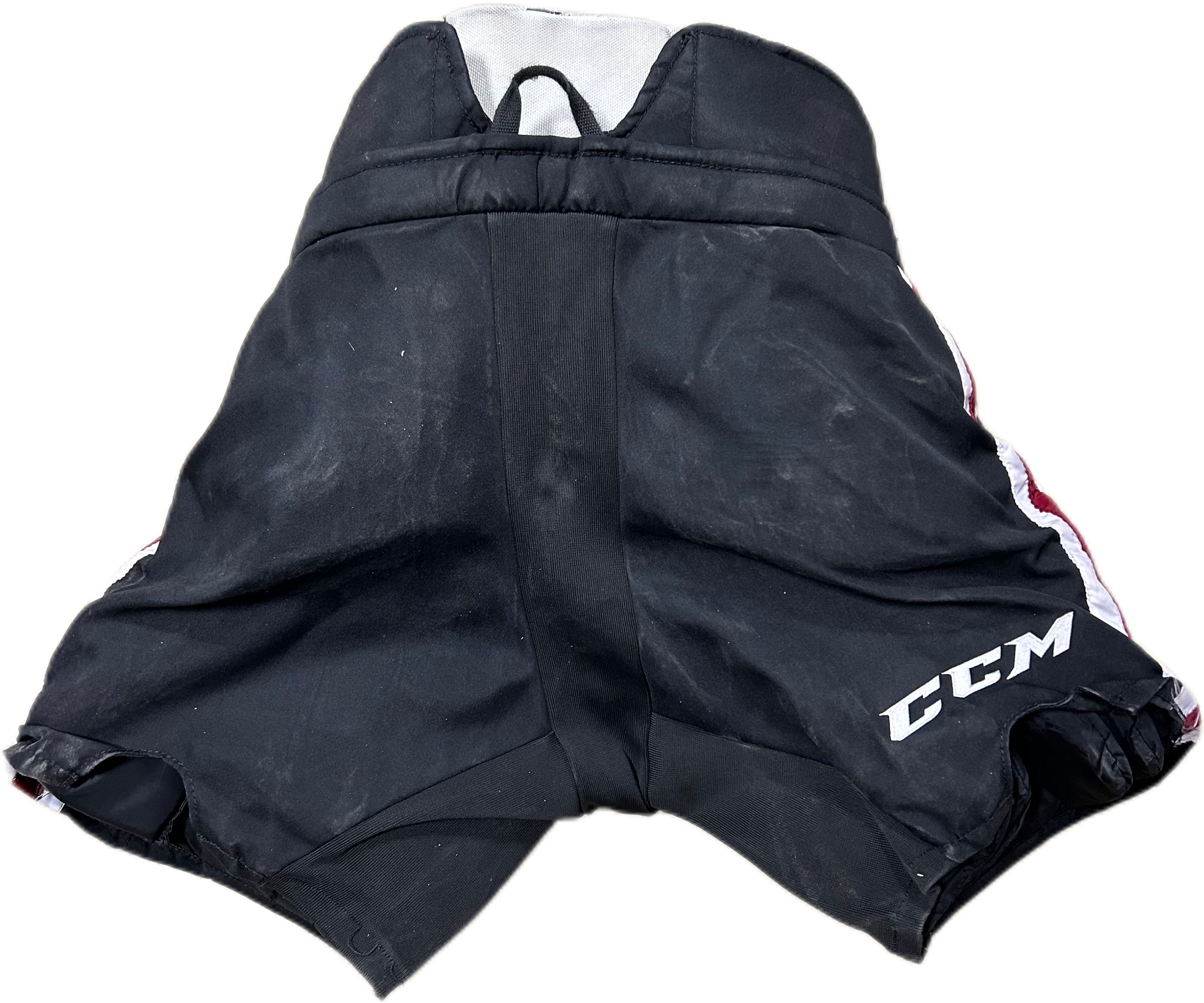 CCM HPG11K - Pantalon de gardien de but de hockey OHL Pro Stock d'occasion (noir/bordeaux)